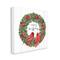 Stupell Industries Merry Christmas Red Cardinal Wreath Canvas Wall Art